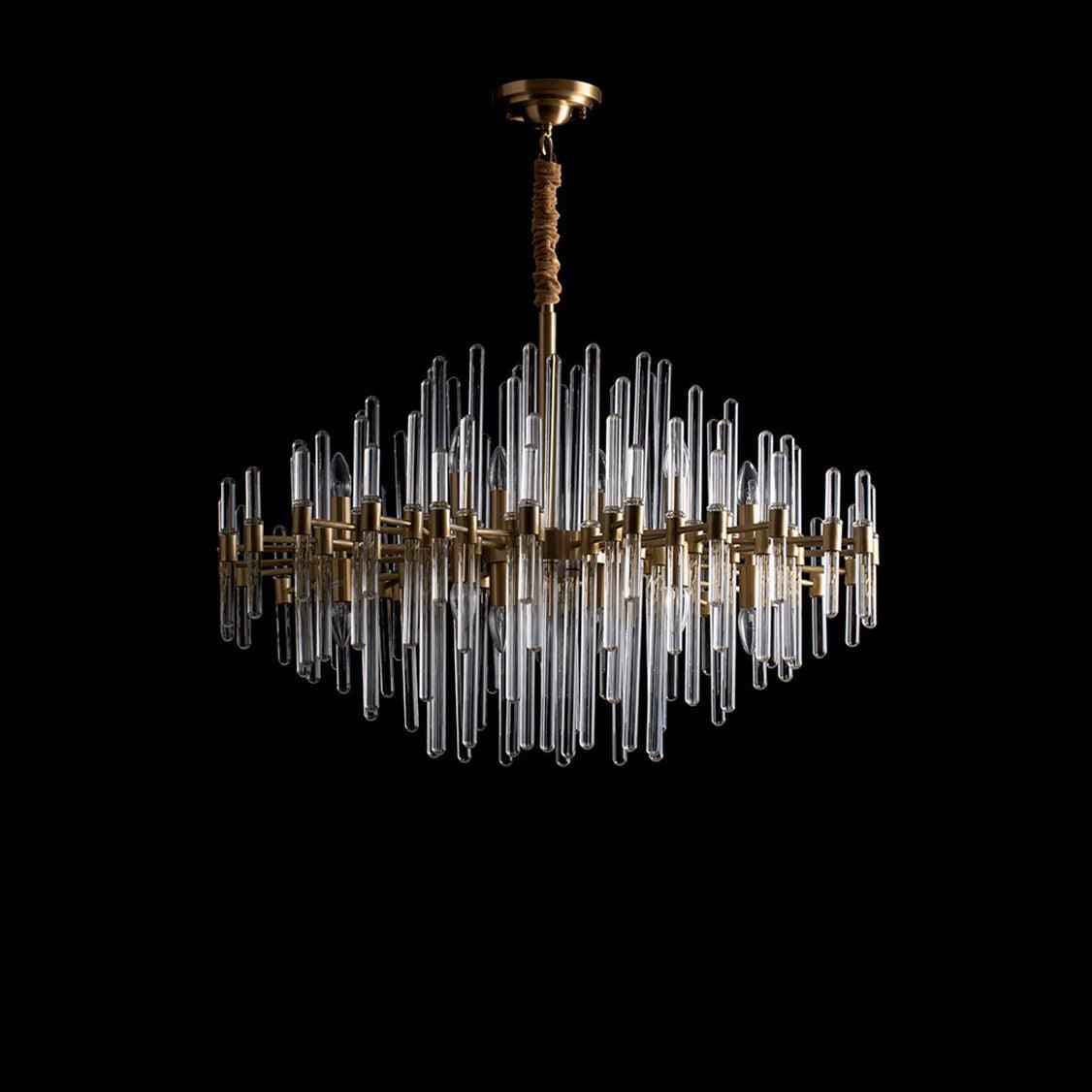 Solara Chandelier Antique Brass Starburst - Neutral Decor