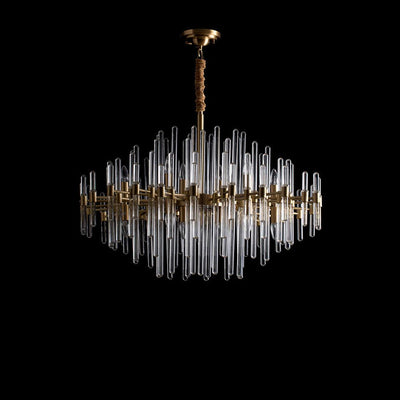 Solara Chandelier Antique Brass Starburst - Neutral Decor