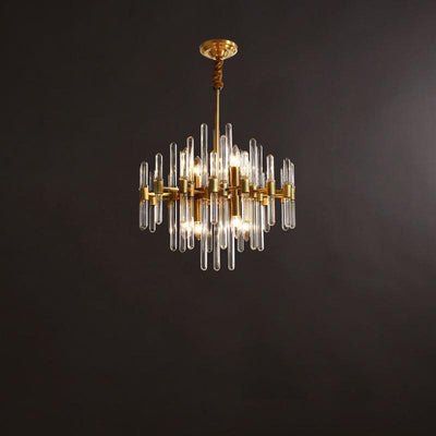 Solara Chandelier Antique Brass Starburst - Neutral Decor