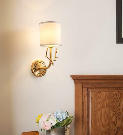 Auriviella Elegance Deer Head Brass Wall Light