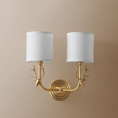 Auriviella Elegance Deer Head Brass Wall Light