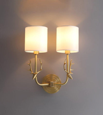 Auriviella Elegance Deer Head Brass Wall Light
