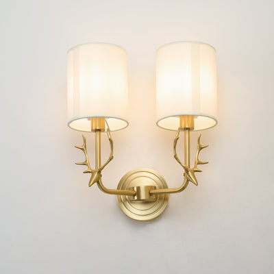 Auriviella Elegance Deer Head Brass Wall Light