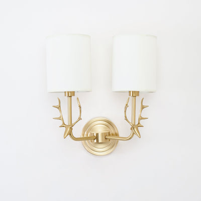Auriviella Elegance Deer Head Brass Wall Light