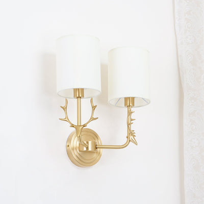 Auriviella Elegance Deer Head Brass Wall Light