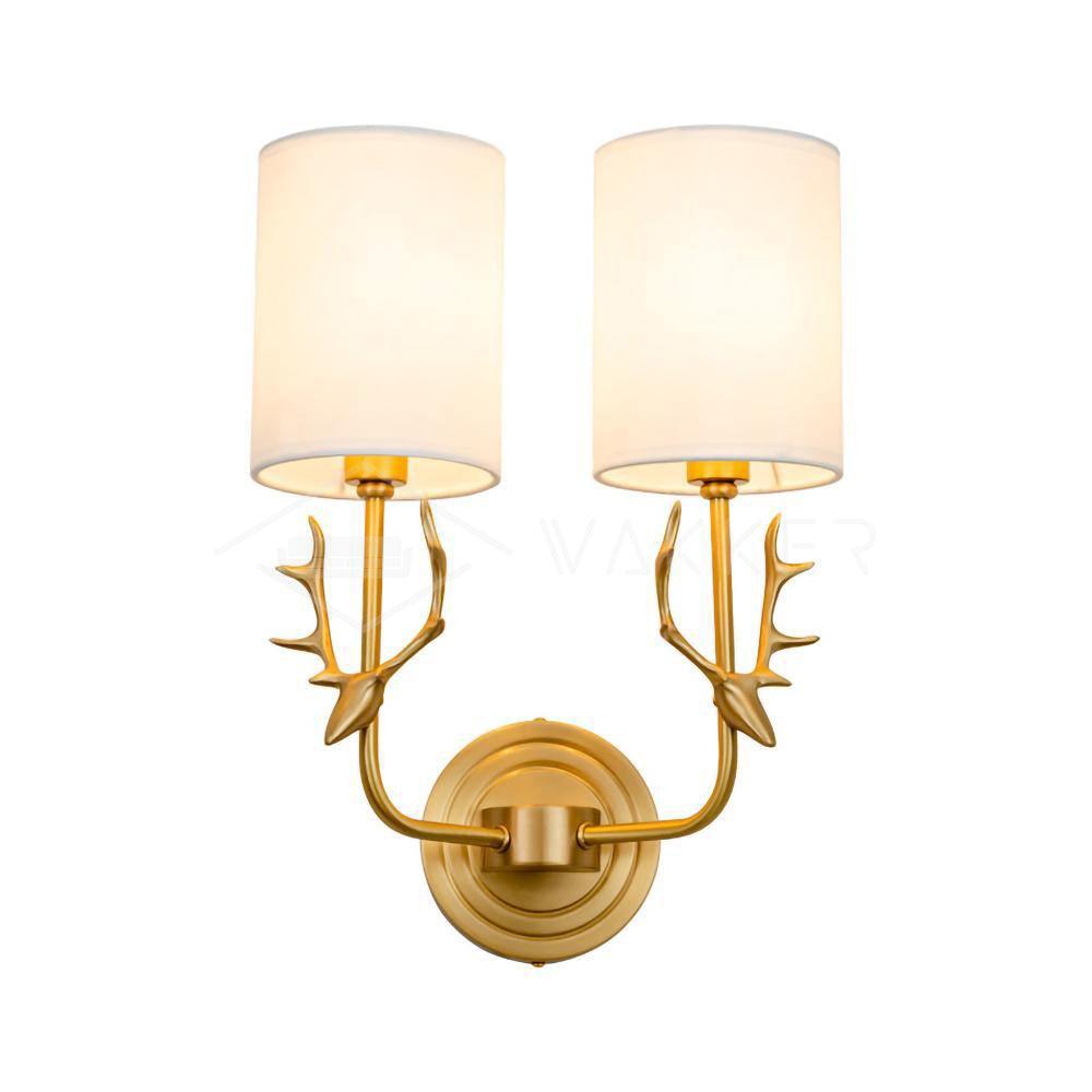 Auriviella Elegance Deer Head Brass Wall Light