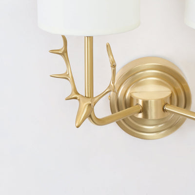 Auriviella Elegance Deer Head Brass Wall Light