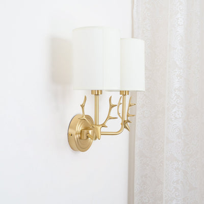 Auriviella Elegance Deer Head Brass Wall Light