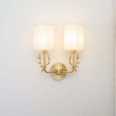 Auriviella Elegance Deer Head Brass Wall Light