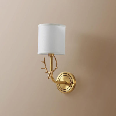 Auriviella Elegance Deer Head Brass Wall Light