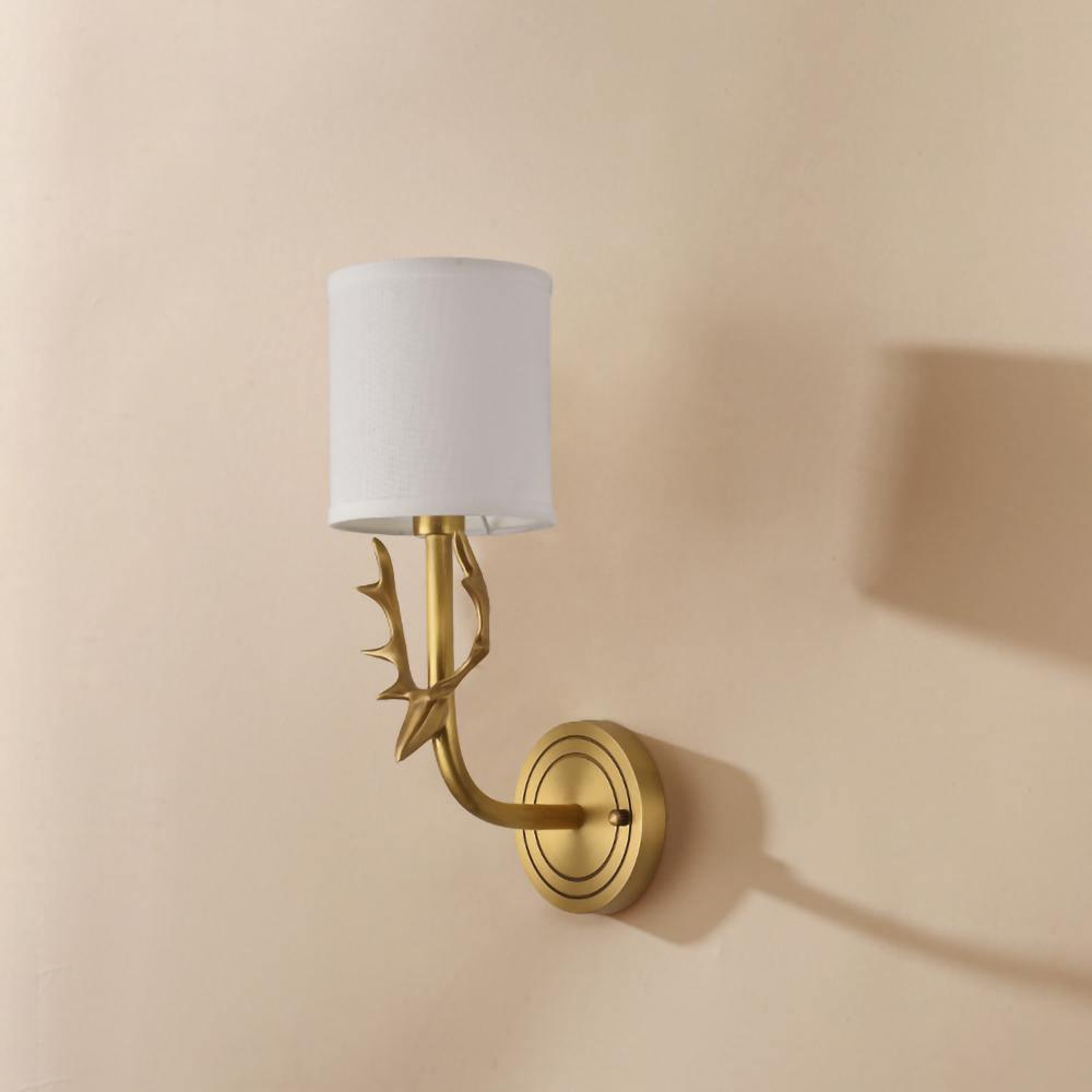 Auriviella Elegance Deer Head Brass Wall Light