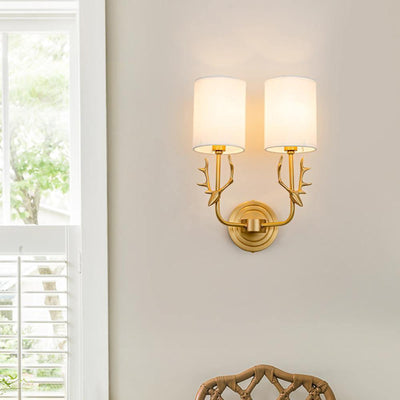 Auriviella Elegance Deer Head Brass Wall Light