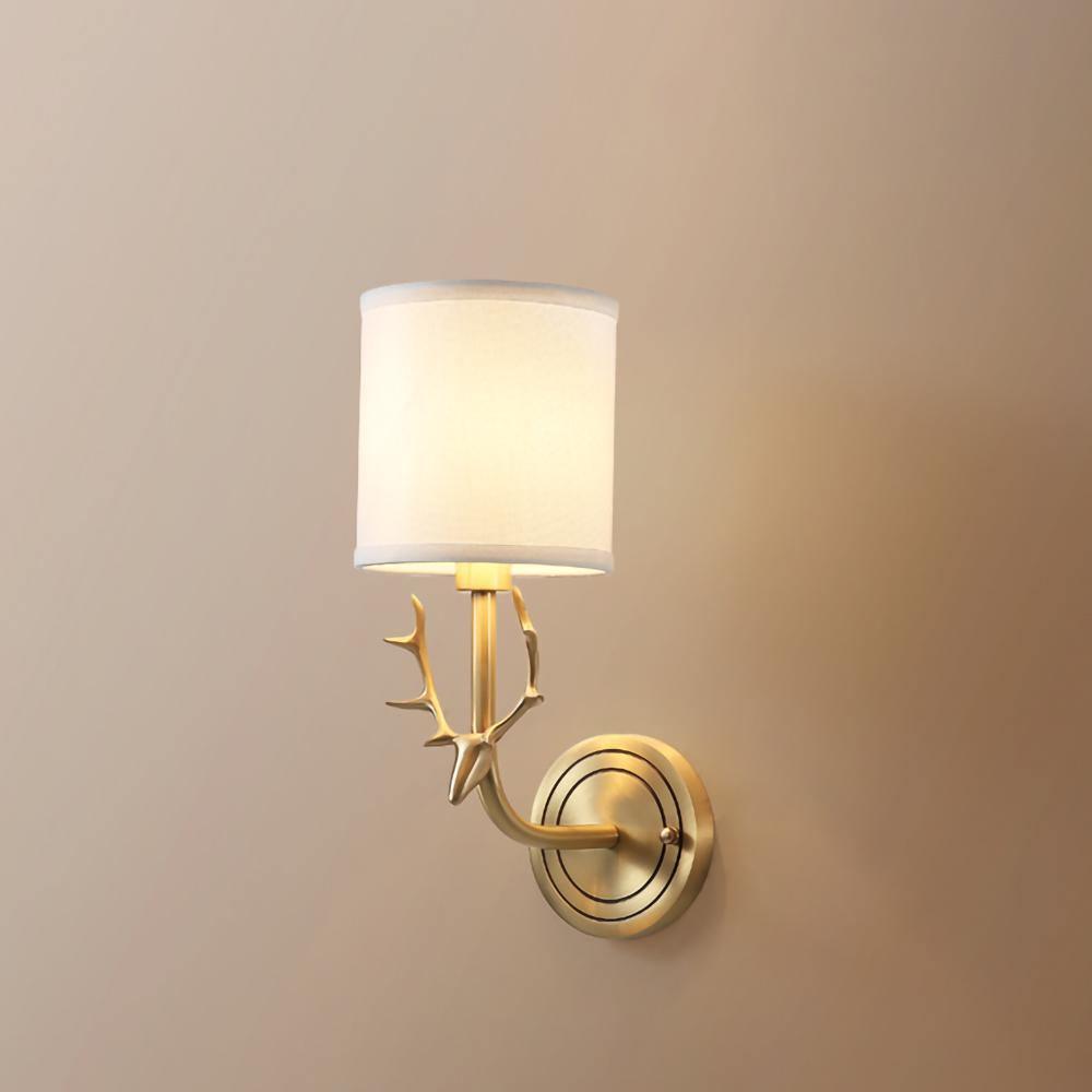 Auriviella Elegance Deer Head Brass Wall Light