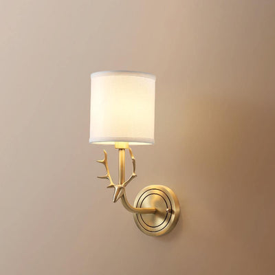 Auriviella Elegance Deer Head Brass Wall Light