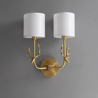 Auriviella Elegance Deer Head Brass Wall Light