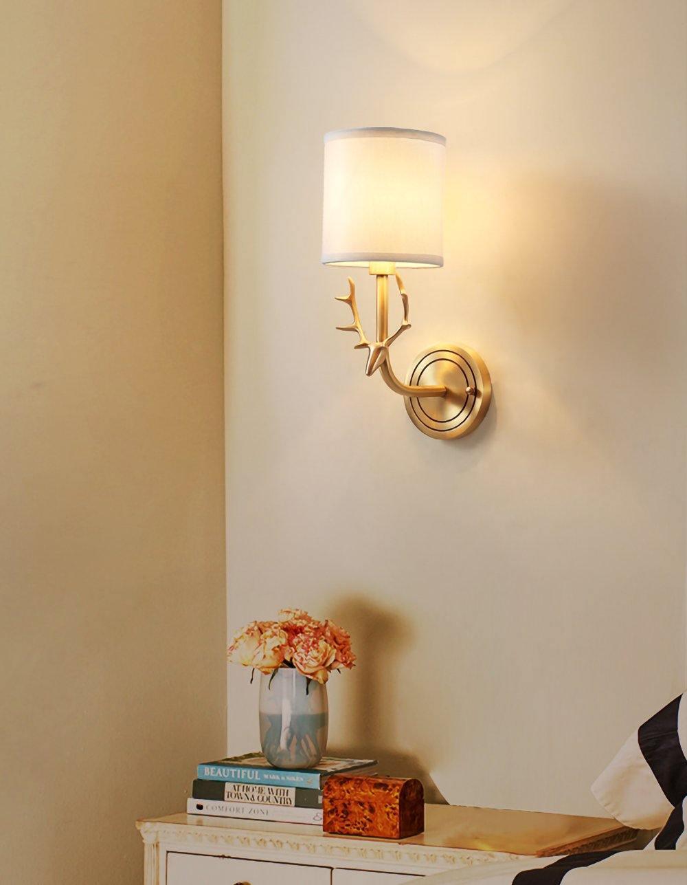 Auriviella Elegance Deer Head Brass Wall Light