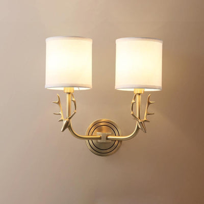 Auriviella Elegance Deer Head Brass Wall Light