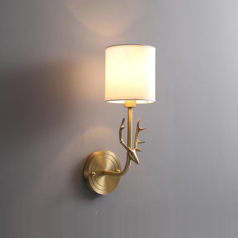 Auriviella Elegance Deer Head Brass Wall Light