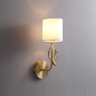 Auriviella Elegance Deer Head Brass Wall Light