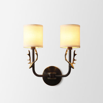 Auriviella Elegance Deer Head Brass Wall Light