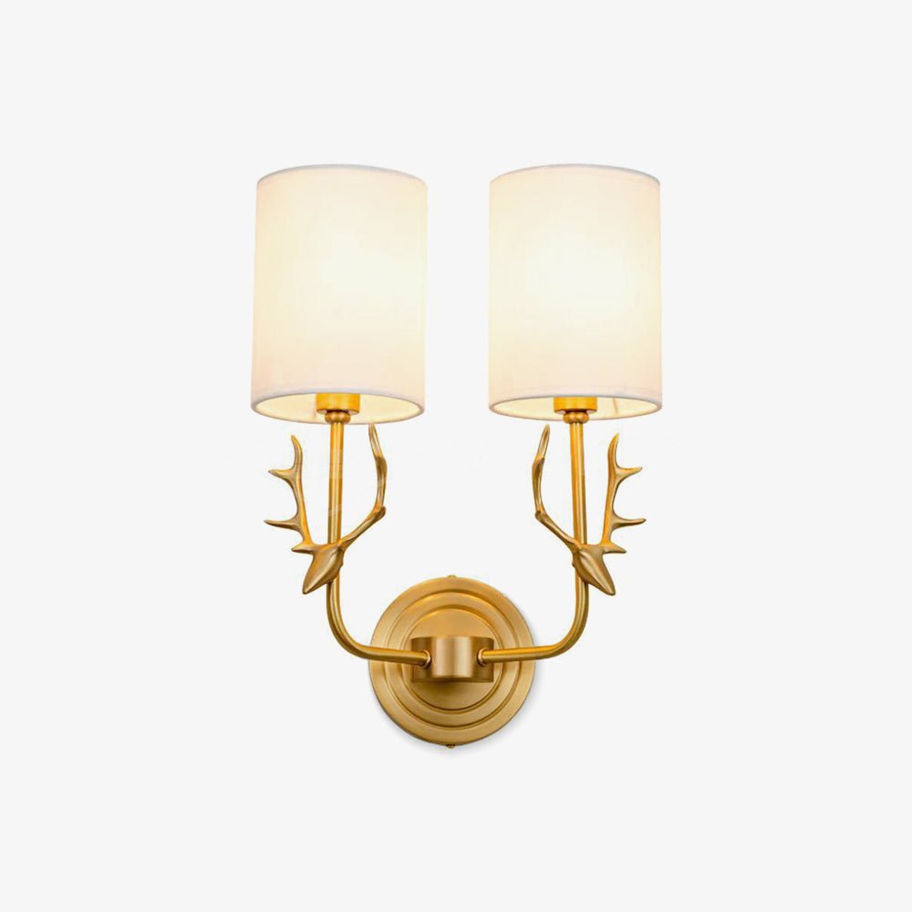 Auriviella Elegance Deer Head Brass Wall Light