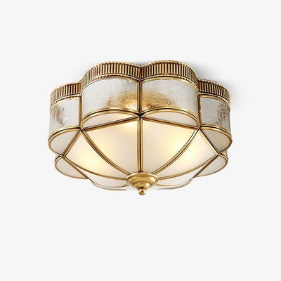 Soliiella Ceiling Lamp Brass Dome Frosted Classic Elegant