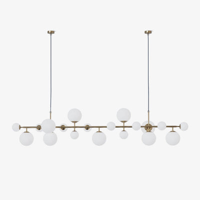 Velaena Chandelier Brass Glass Globe