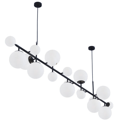 Velaena Chandelier Brass Glass Globe