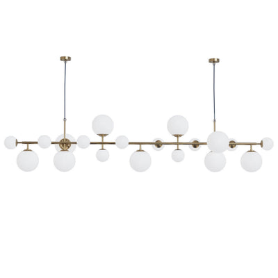 Velaena Chandelier Brass Glass Globe