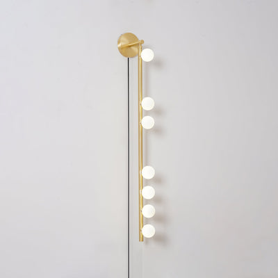 Pamela Tube Plug-in Brass Glass Wall Lamp