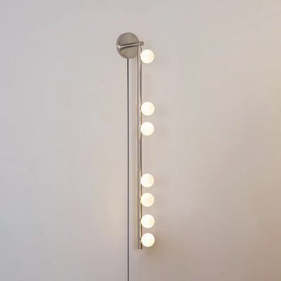 Pamela Tube Plug-in Brass Glass Wall Lamp