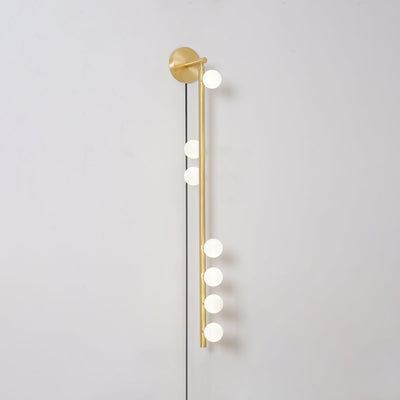 Pamela Tube Plug-in Brass Glass Wall Lamp