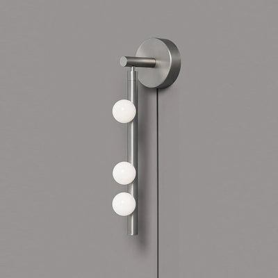 Pamela Tube Plug-in Brass Glass Wall Lamp
