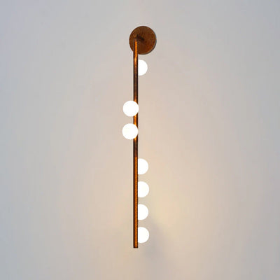 Rory Modern Minimalist Tube Brass Glass Wall Lamp - Neutral Decor