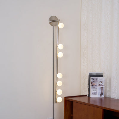 Pamela Tube Plug-in Brass Glass Wall Lamp