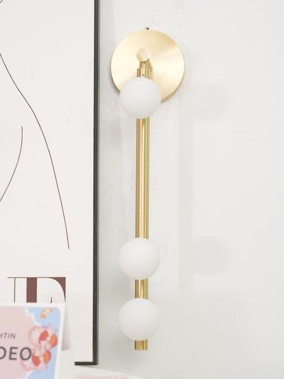 Pamela Tube Plug-in Brass Glass Wall Lamp