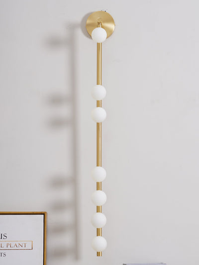 Pamela Tube Plug-in Brass Glass Wall Lamp