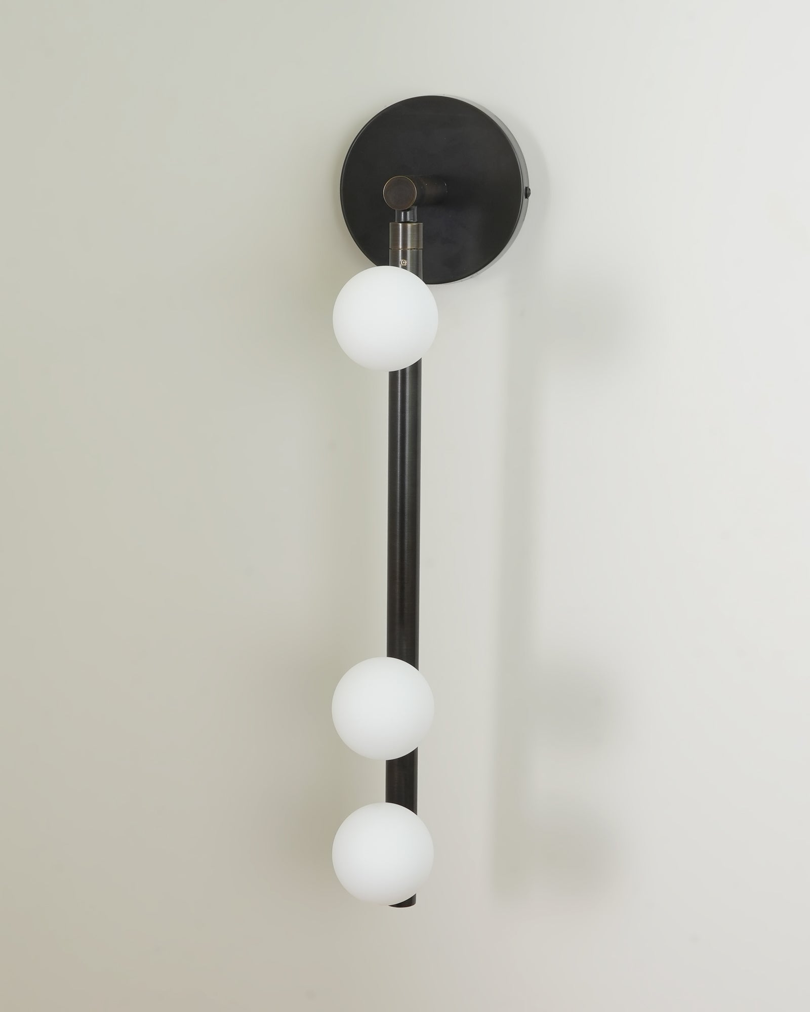 Pamela Tube Plug-in Brass Glass Wall Lamp