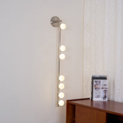 Pamela Tube Plug-in Brass Glass Wall Lamp
