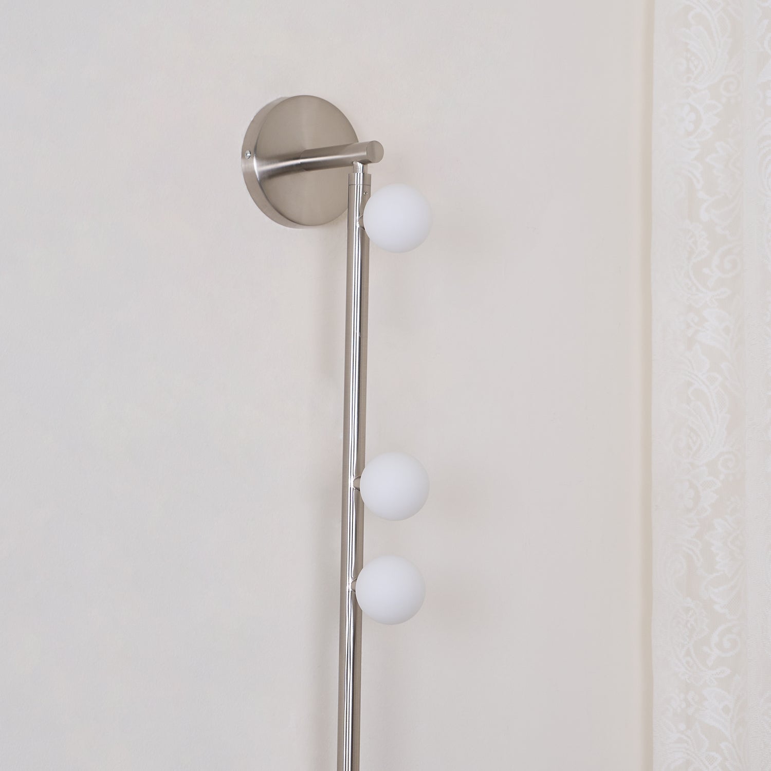 Rory Modern Minimalist Tube Brass Glass Wall Lamp