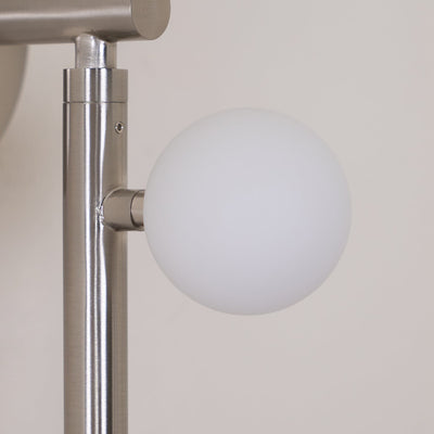 Rory Modern Minimalist Tube Brass Glass Wall Lamp