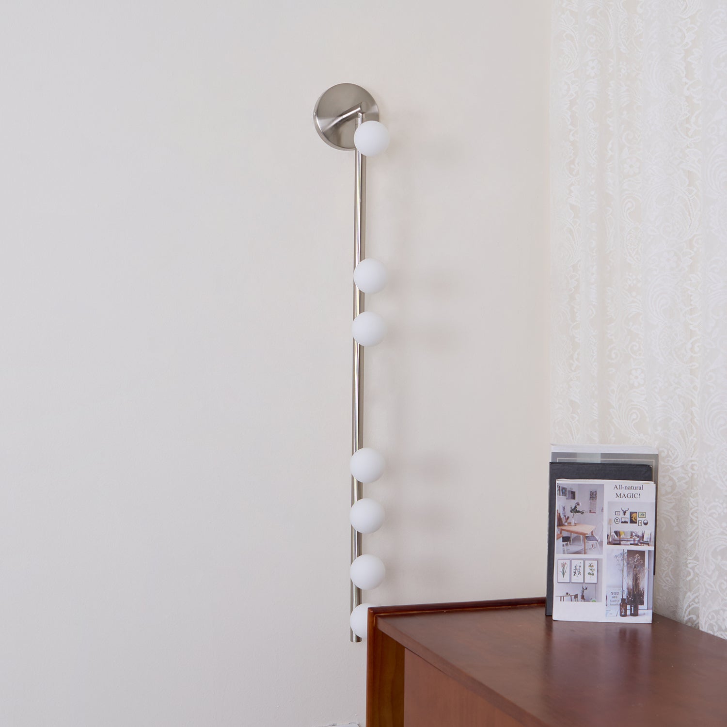 Rory Modern Minimalist Tube Brass Glass Wall Lamp