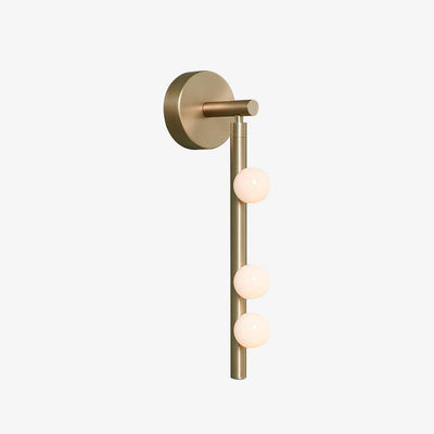 Rory Modern Minimalist Tube Brass Glass Wall Lamp