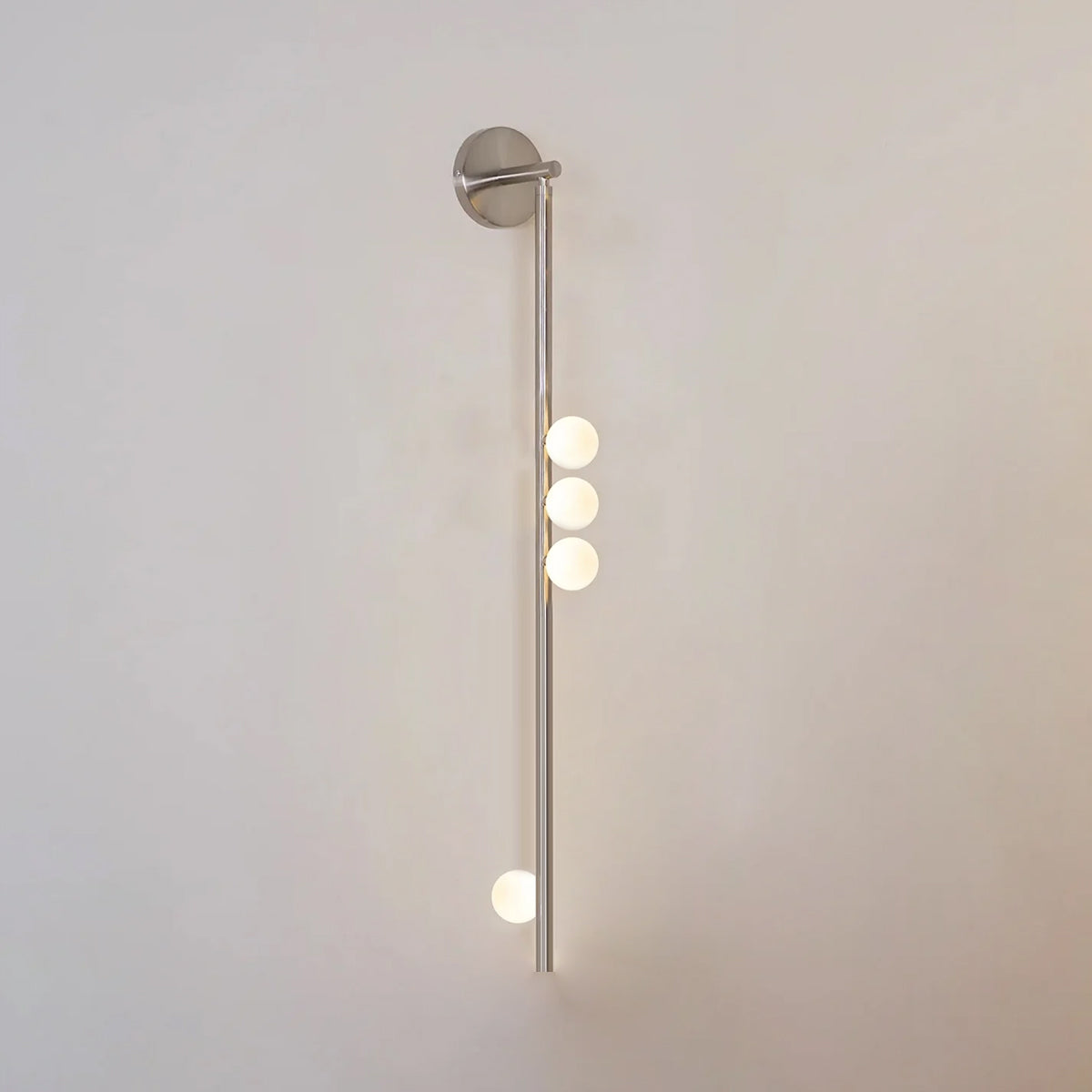 Rory Modern Minimalist Tube Brass Glass Wall Lamp