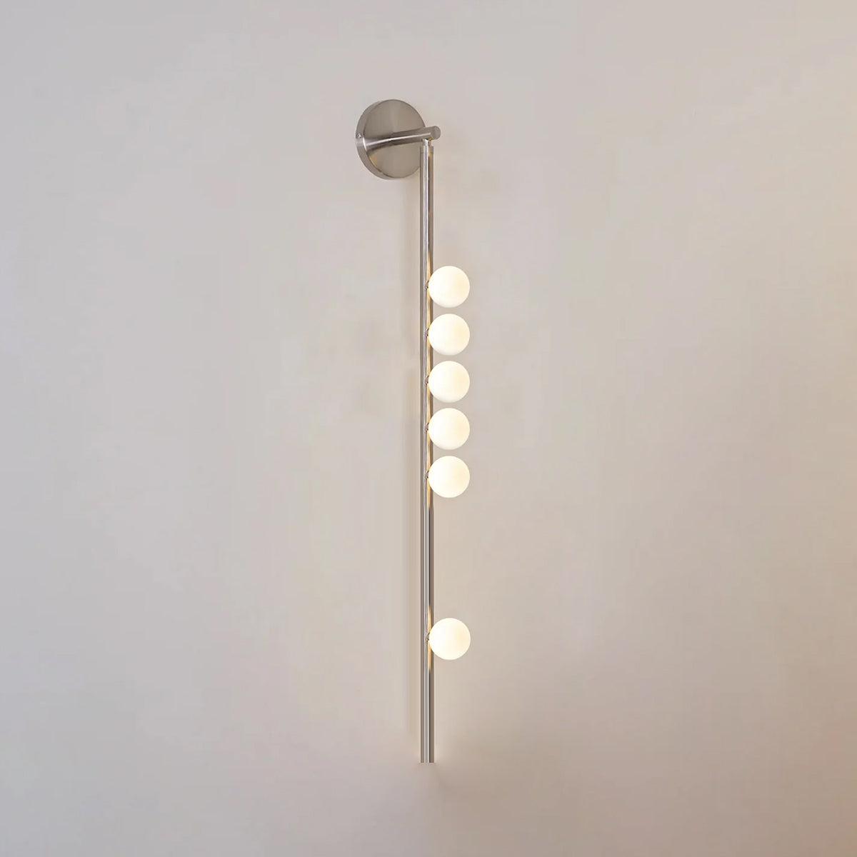 Rory Modern Minimalist Tube Brass Glass Wall Lamp
