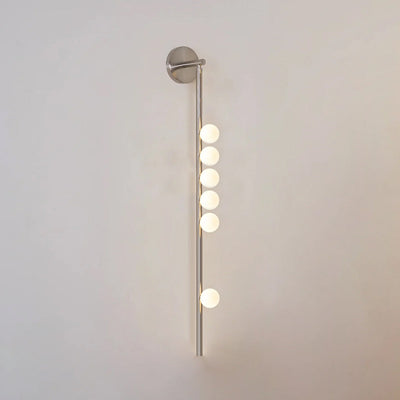Rory Modern Minimalist Tube Brass Glass Wall Lamp
