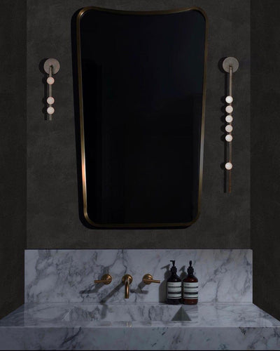 Rory Modern Minimalist Tube Brass Glass Wall Lamp