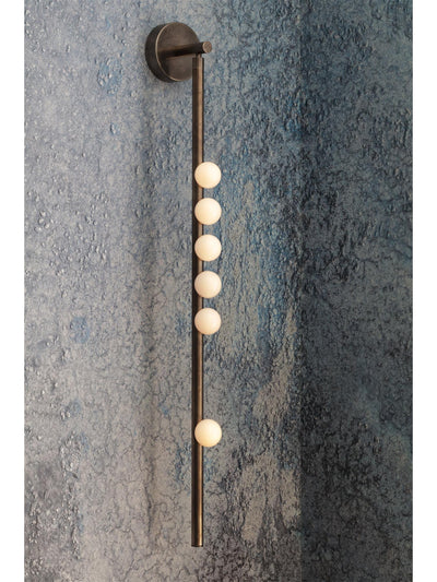 Rory Modern Minimalist Tube Brass Glass Wall Lamp