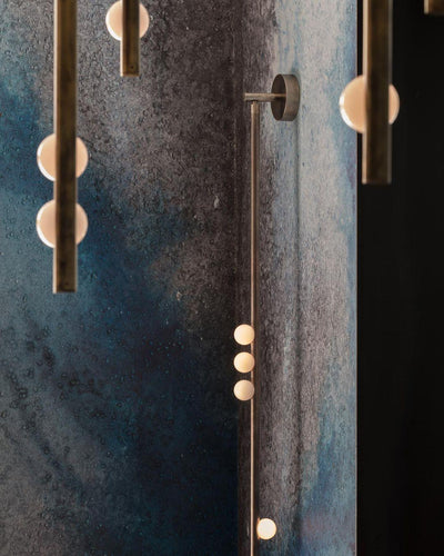 Rory Modern Minimalist Tube Brass Glass Wall Lamp