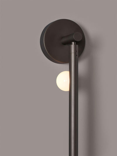 Pamela Tube Plug-in Brass Glass Wall Lamp